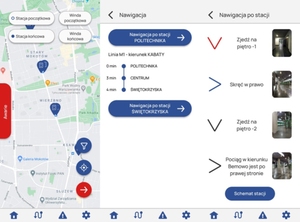 Studenci PW tworzą aplikację nawigacyjną dla niepełnosprawnych <br />
Widok prototypu aplikacji LIFT