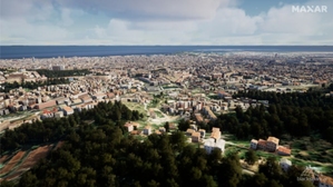Maxar prezentuje realistyczny model 3D świata nie tylko dla gier <br />
Wizualizacja Barcelony w bazie SYNTH3D