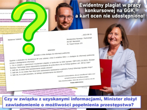 Czy MRiT zawiadomiło prokuraturę o plagiacie w naborze na GGK?  <br />
Fot. X Waldemara Izdebskiego