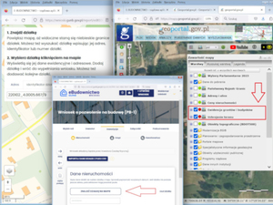 Nie działają usługi powiatu bytowskiego dot. EGiB <br />
Zrzuty z serwisów Geoportal.gov.pl i eBudownictwo