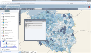 Średnia ocena powiatowych usług WFS powyżej 8,00 <br />
Aktualne wyniki walidacji publikowane są też w serwisie www.polska.e-mapa.net