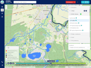 Przepływy wody w rzekach w portalu IMGW
