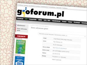 Dane o urzędach miast i gmin dostępne na Geoforum.pl