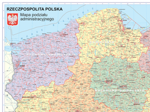 Zaktualizowana mapa administracyjna Polski