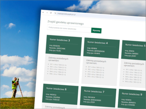 Nowa wyszukiwarka geodetów uprawnionych