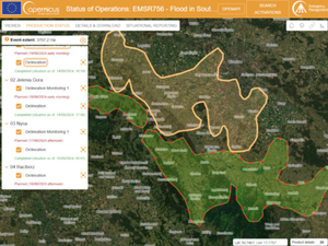 Sytuacja powodziowa na mapach kryzysowych Copernicus