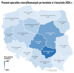 Statystyka weryfikacji operatów w I kwartale 2024 roku [wersja poprawiona z 1 lipca]