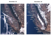 Kalifornijskie mgły na zdjęciach satelitarnych