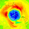 Copernicus: dziura ozonowa na półkuli południowej przekracza rozmiary Antarktydy