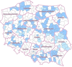 O skutecznej informatyzacji narad koordynacyjnych na webinarium GUGiK <br />
Stan informatyzacji narad (źródło: Geoportal)