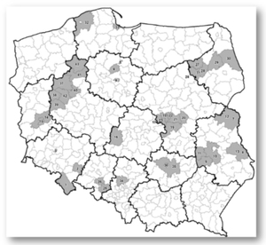 GUGiK ogłasza siódmą turę aktualizacji BDOT10k <br />
Zasięg prac (SIWZ)