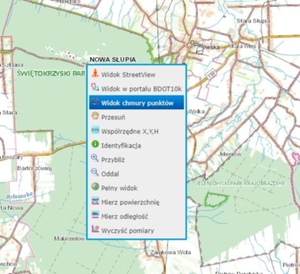 Przeglądanie chmury punktów w Geoportalu już dla całego kraju