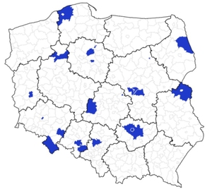 Rusza aktualizacja BDOT10k w 22 powiatach <br />
Powiaty objęte podpisanymi właśnie umowami