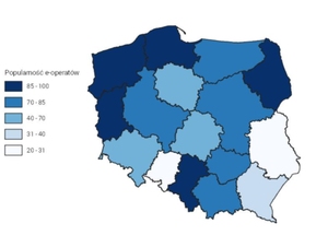 Co geodetów zniechęca do operatu elektronicznego? [wyniki ankiety] <br />
Odsetek ankietowanych stosujących e-operaty we wszystkich lub większości prac geod.