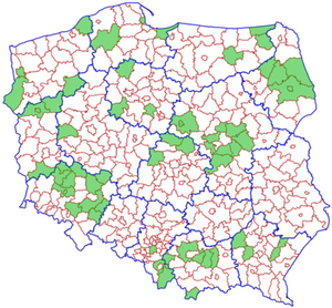 60 powiatów odbiera zawiadomienia z KW przez szynę usług ZSIN <br />
60 powiatów odbierających zawiadomienia z KW przez szynę usług ZSIN