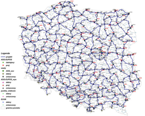 GUGiK rusza z konsultacjami założeń do modernizacji podstawowej osnowy <br />
Istniejące punkty i linie geodezyjnej osnowy wysokościowej