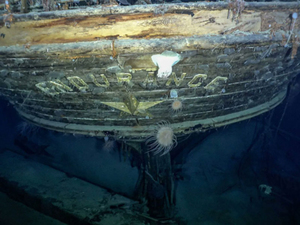 Satelitarna technologia SAR wsparciem dla podwodnej archeologii antarktycznej <br />
Zdjęcie doskonale zachowanej rufy "Endurance" (fot. Falklands Maritime Heritage Trust/National Geographic)