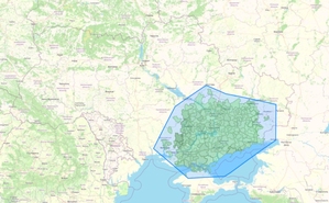 Satelity obliczyły wpływ wojny na rolnictwo Ukrainy <br />
Analizowany obszar stanu upraw na Ukrainie