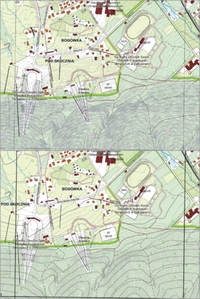 GUGiK: II edycja wizualizacji BDOT10k już dla całego kraju <br />
Porównanie I (na górze) oraz II edycji wizualizacji (na dole) dla fragmentu Zakopanego