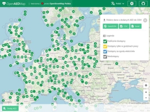 Ruszyła polska inicjatywa światowej mapy defibrylatorów <br />
Witryna OpenAEDMap