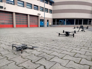 Strażacy szkolili się z wykorzystania dronów w kartowaniu <br />
fot.: Biuro Planowania Operacyjnego KG PSP