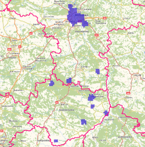 Nowe dane fotogrametryczne dla 9 miast, w tym Warszawy, w PZGiK <br />
Szczegółowy zasięg nowo przyjętych danych fotogrametrycznych