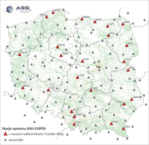 Nowe odbiorniki na stacjach ASG-EUPOS