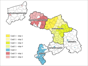 Umowy na cyfryzację map glebowo-rolniczych podpisane <br />
Zasięg przestrzenny przedmiotu zamówienia (fot. SOPZ, GUGiK)