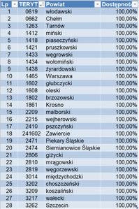 Monitoring dostępności usług WFS. Podsumowanie 2024 r.