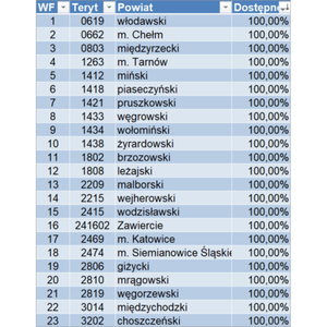 Monitoring dostępności usług WMS. Podsumowanie 2024 r.