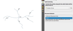 Jeszcze więcej funkcji 3D w QGIS 3.16 <br />
Edycja etykiet dla obiektów liniowych