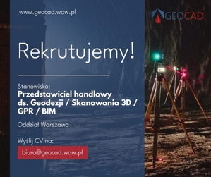 Przedstawiciel handlowy ds. Geodezji / Skanowania 3D / GPR / BIM